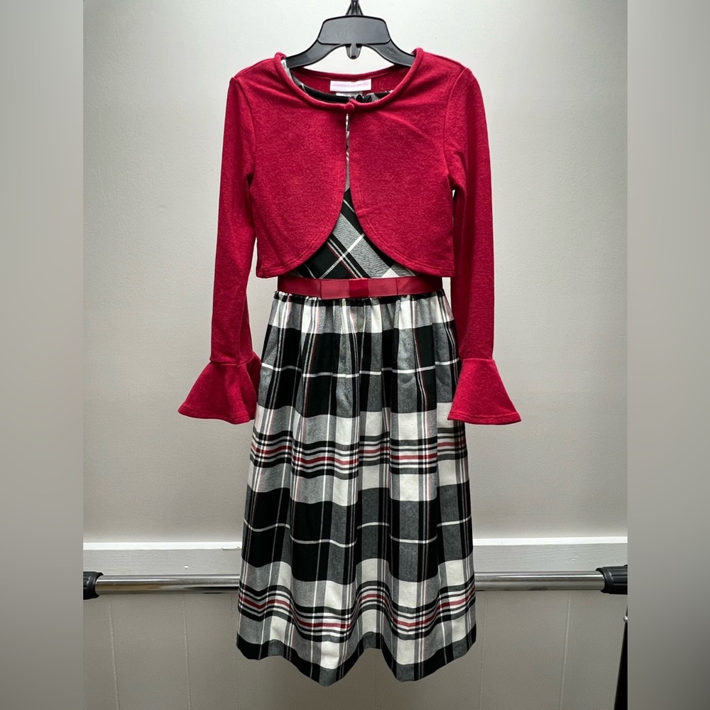 Girls Dress with cardigan size 6x
